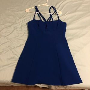 BCBG MaxAzria Cobalt Blue A-Line Dress